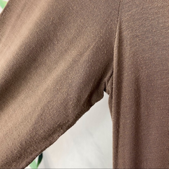Yetts Brown Tunic Layering Top Size Large Boutique - Picture 4 of 6